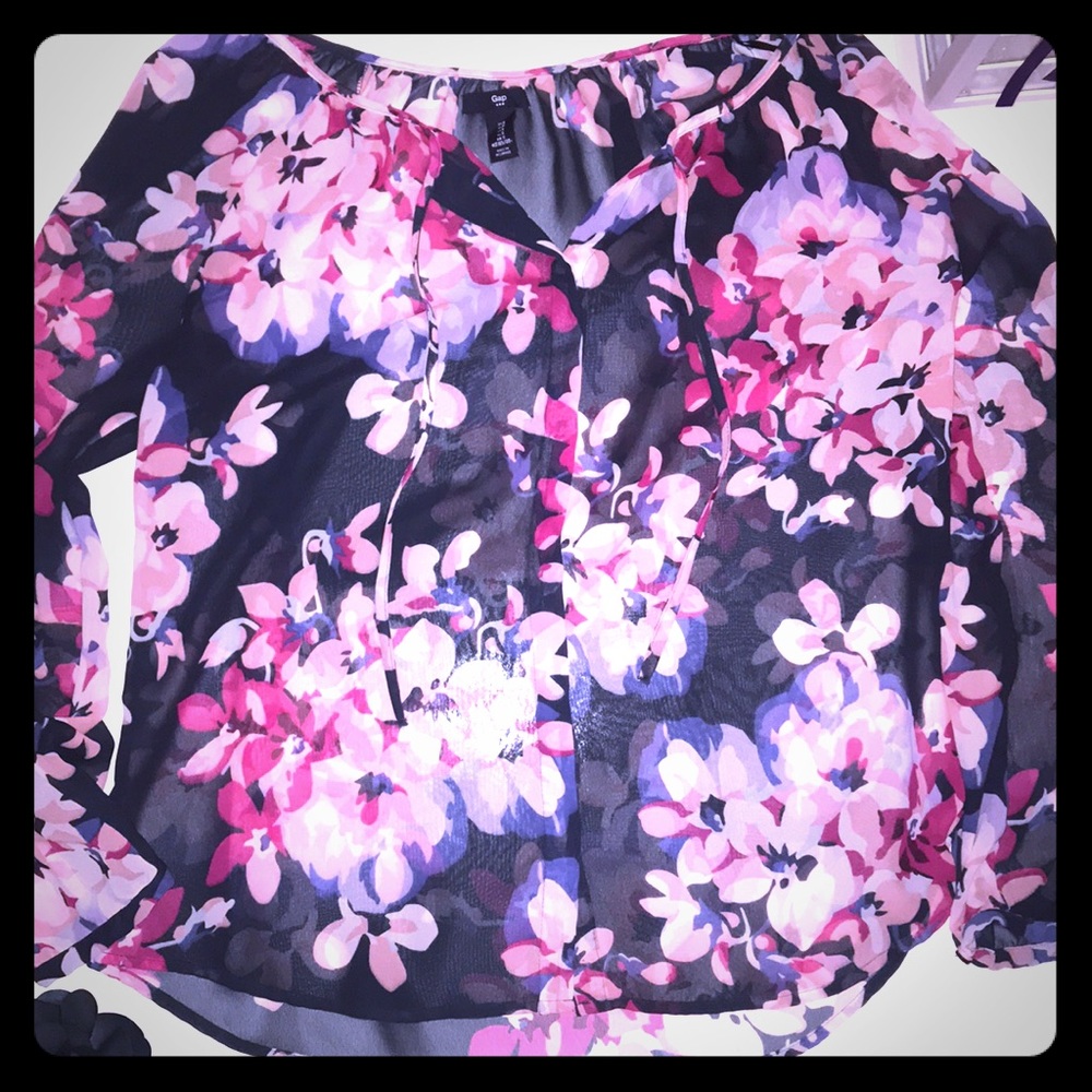 GAP sheer floral top
